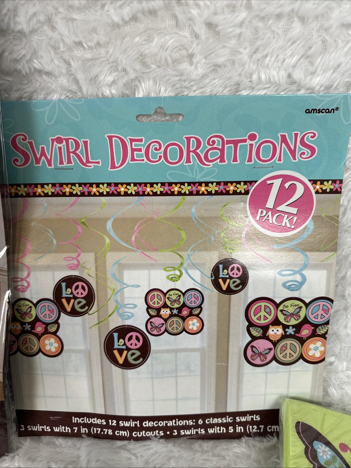 Hippie Chick Peace Owl Pink Brown Retro Birthday Party Kit Decorations Favors 16