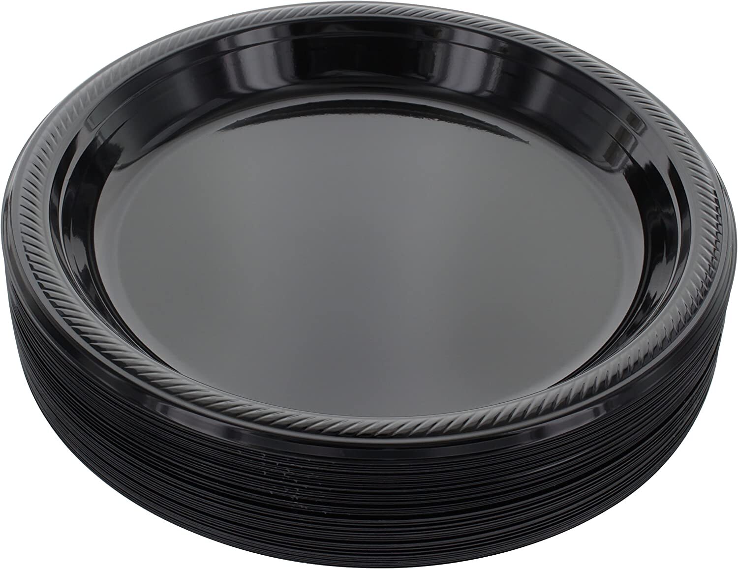 IDEAL Dining 9 Inches Disposable Black Plastic plates Good to use in Microwave