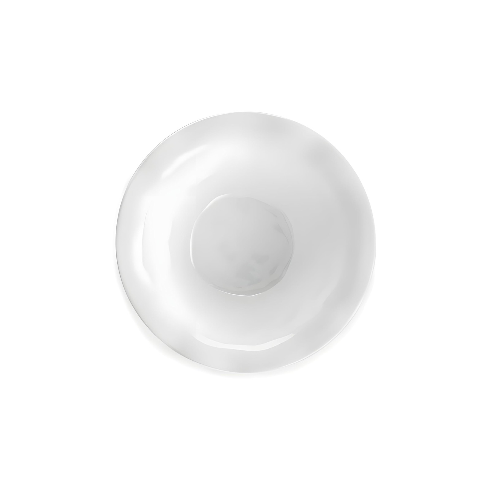Q Squared Ruffle Round Cereal Bowl, 6.5-Inch, Melamine, White