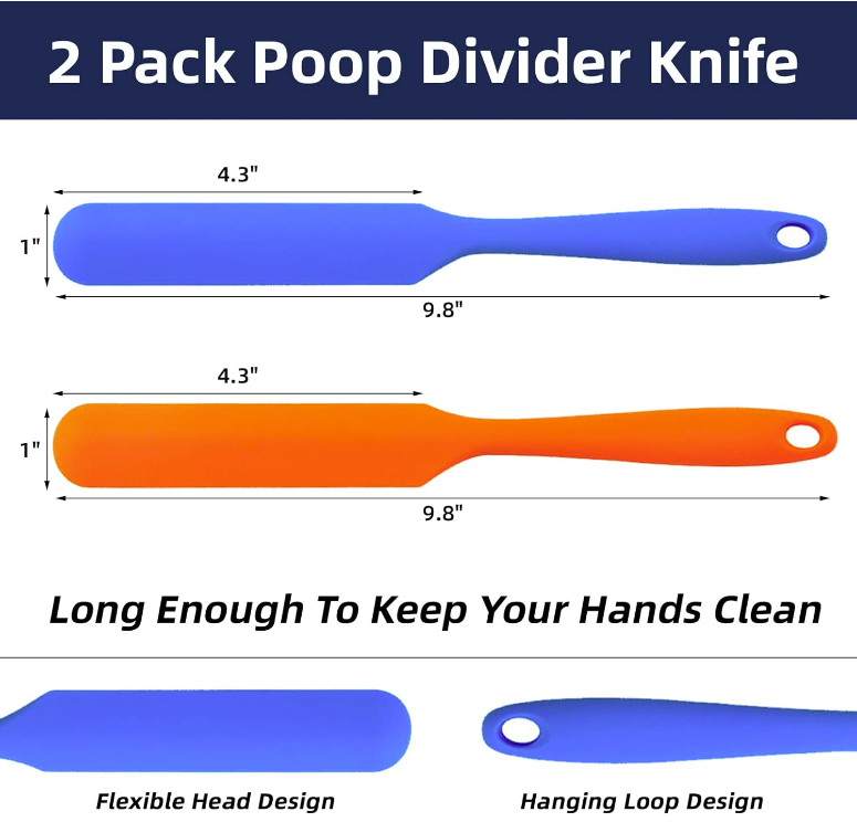 Artreeiger 2 Pack Poop Knife, Silicone Poop Cutter Knife Prank Practical Joke