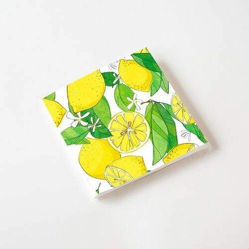 Lemon Napkins Paper by 180 Degrees 20 Pack 6.5 inches