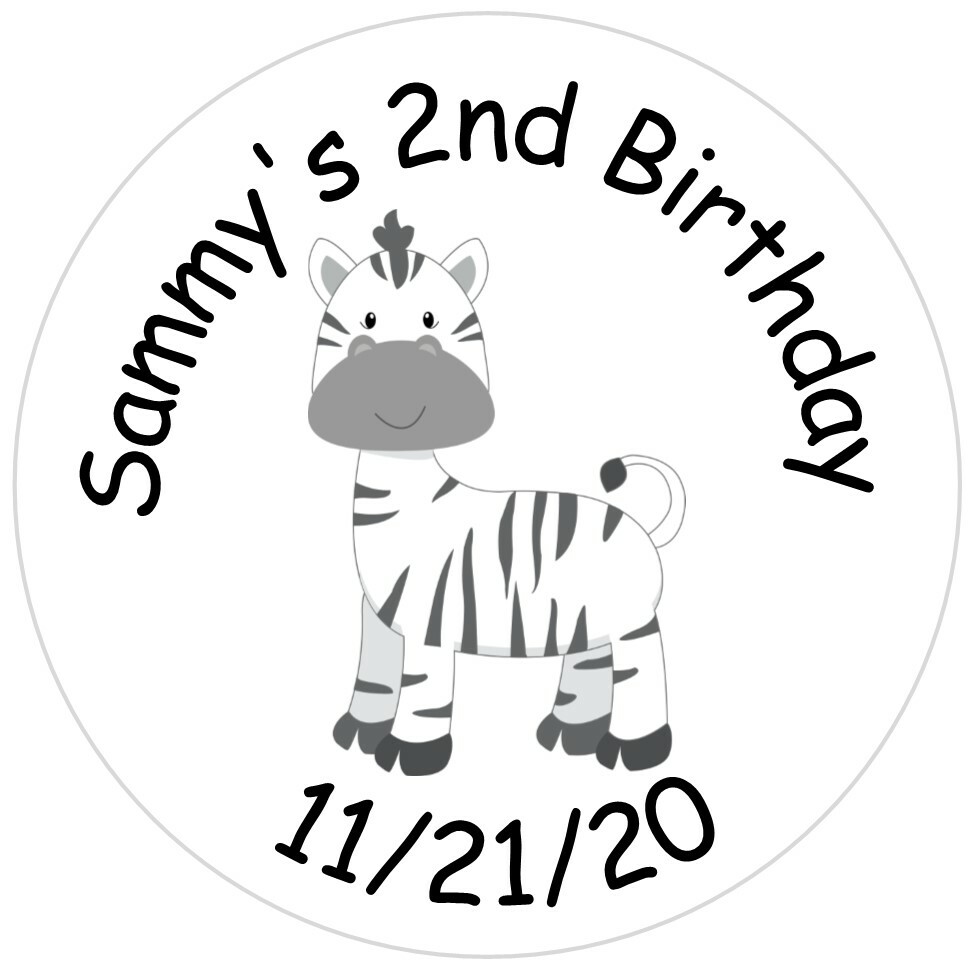 108 Safari Labels – Party Favors – Birthday – Hershey Kiss Labels – Stickers