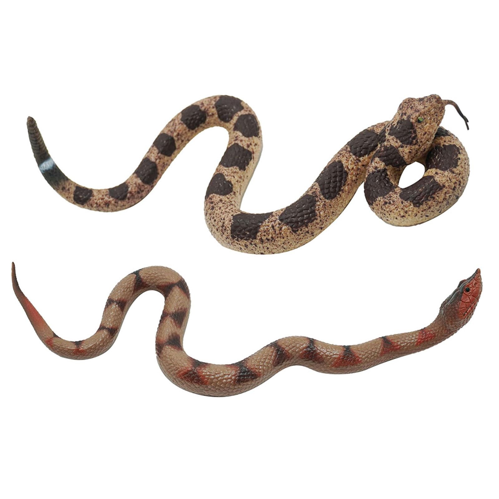 Gelabur 2Pcs Fake Snakes Prank, Soft Rubber Snake Realistic Keep Birds Away, …