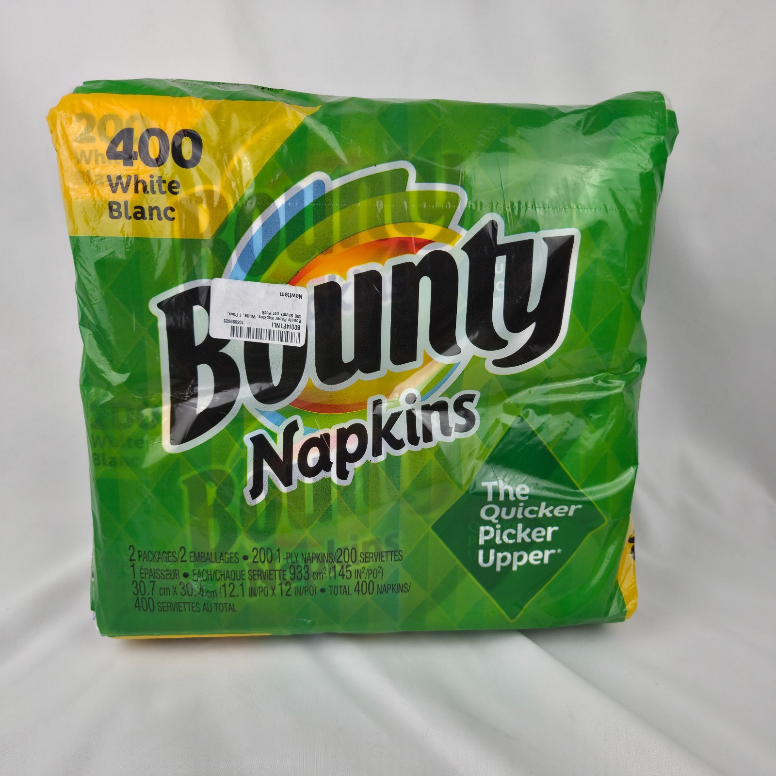 Bounty Paper Napkins, White, 400 Count