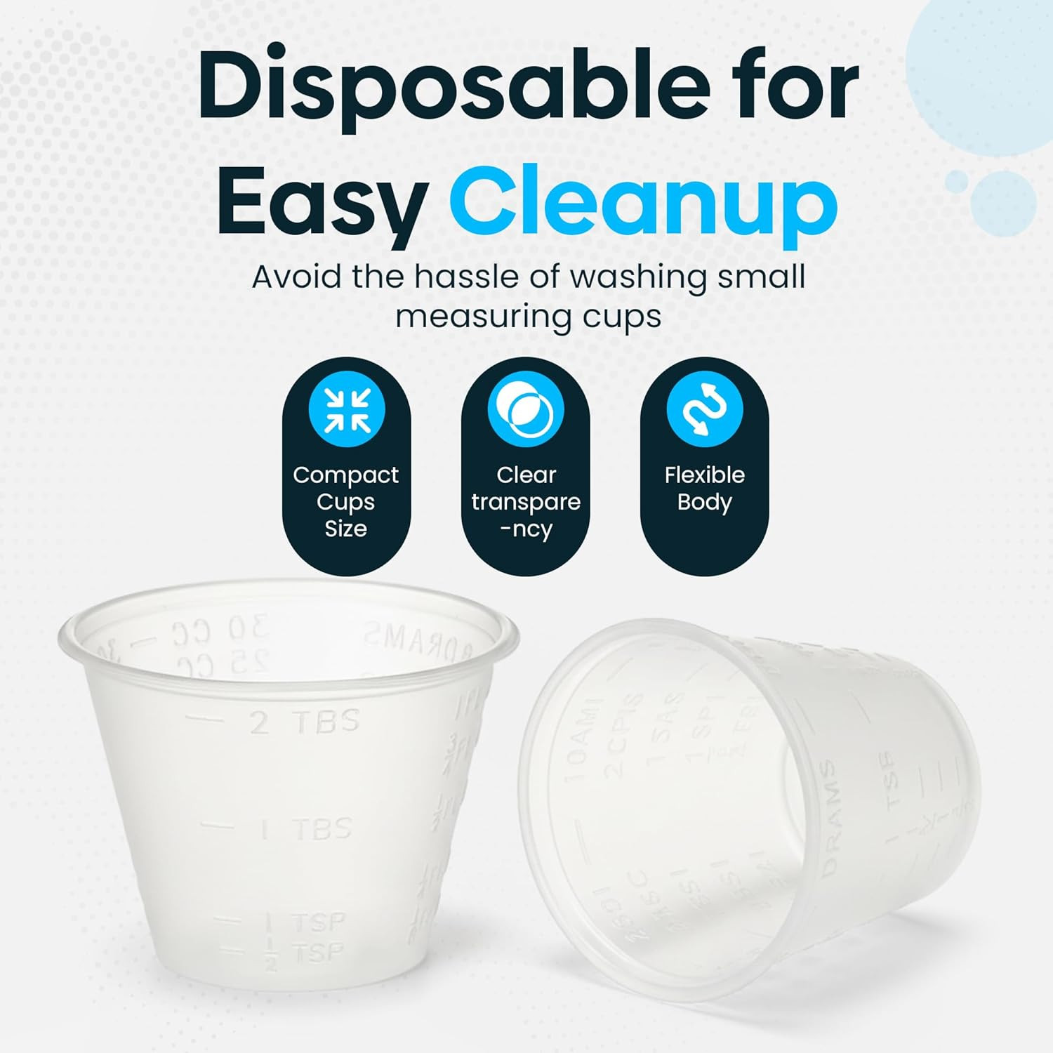 [1000 Count – 1 Oz.] Disposable Graduated Plastic Medicine Cups – for Mixed Pil