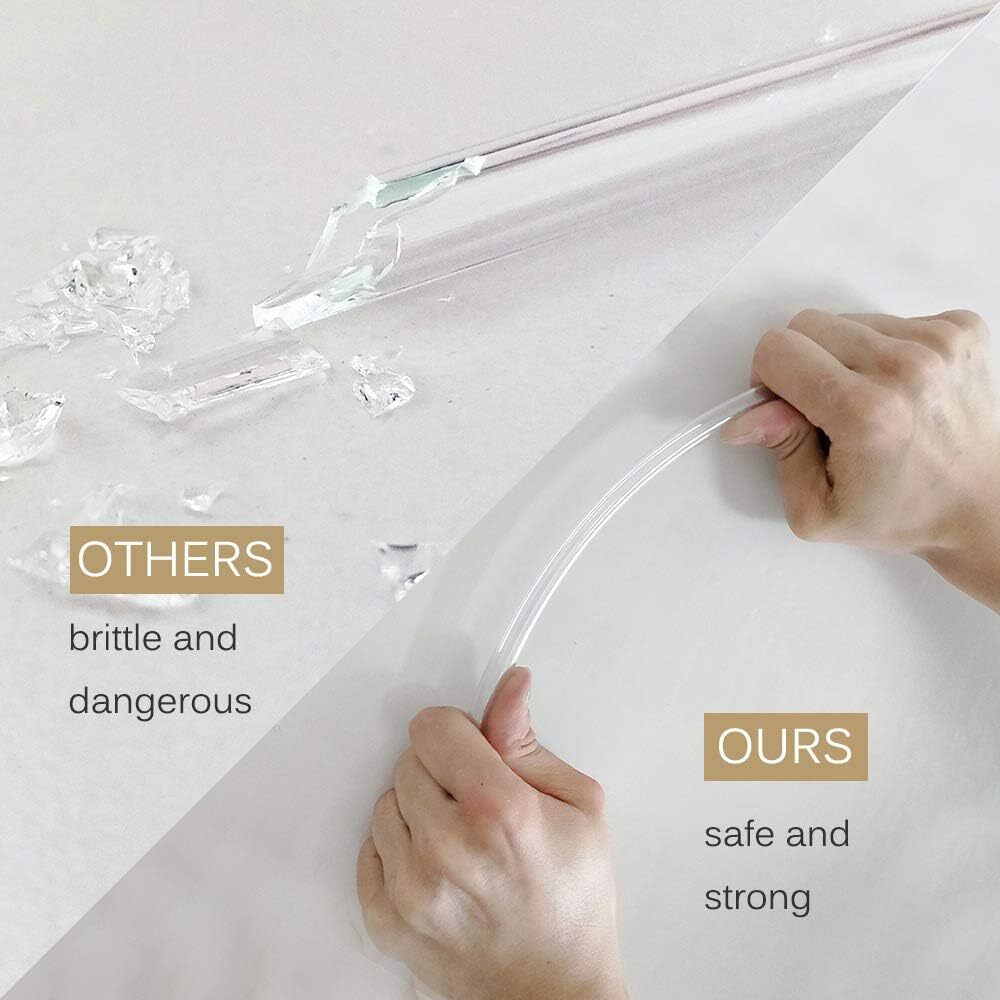 ALINK Reusable Clear Smoothie Straws, 10 in x 10 mm Jumbo 8 Piece Set,