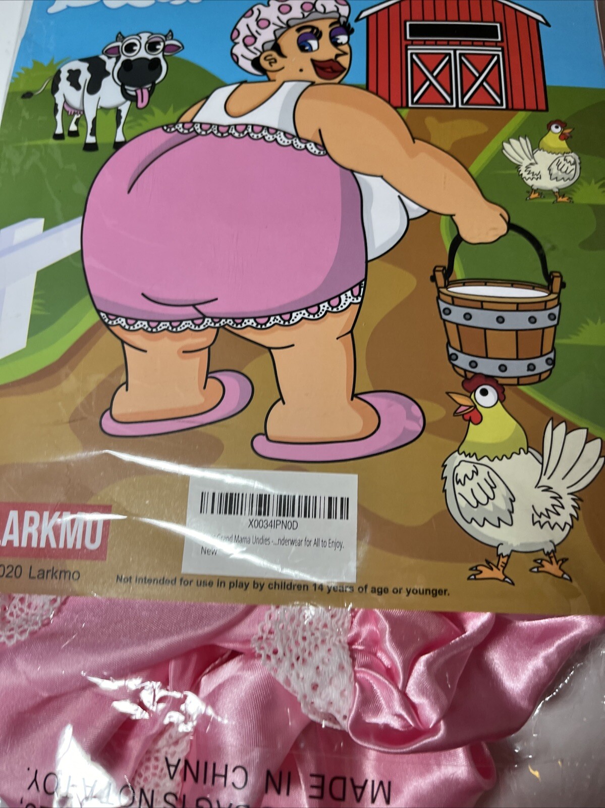 2020 Larkmo Giant Grandma Underwear Prank Gag Funny Joke NEW in Pack