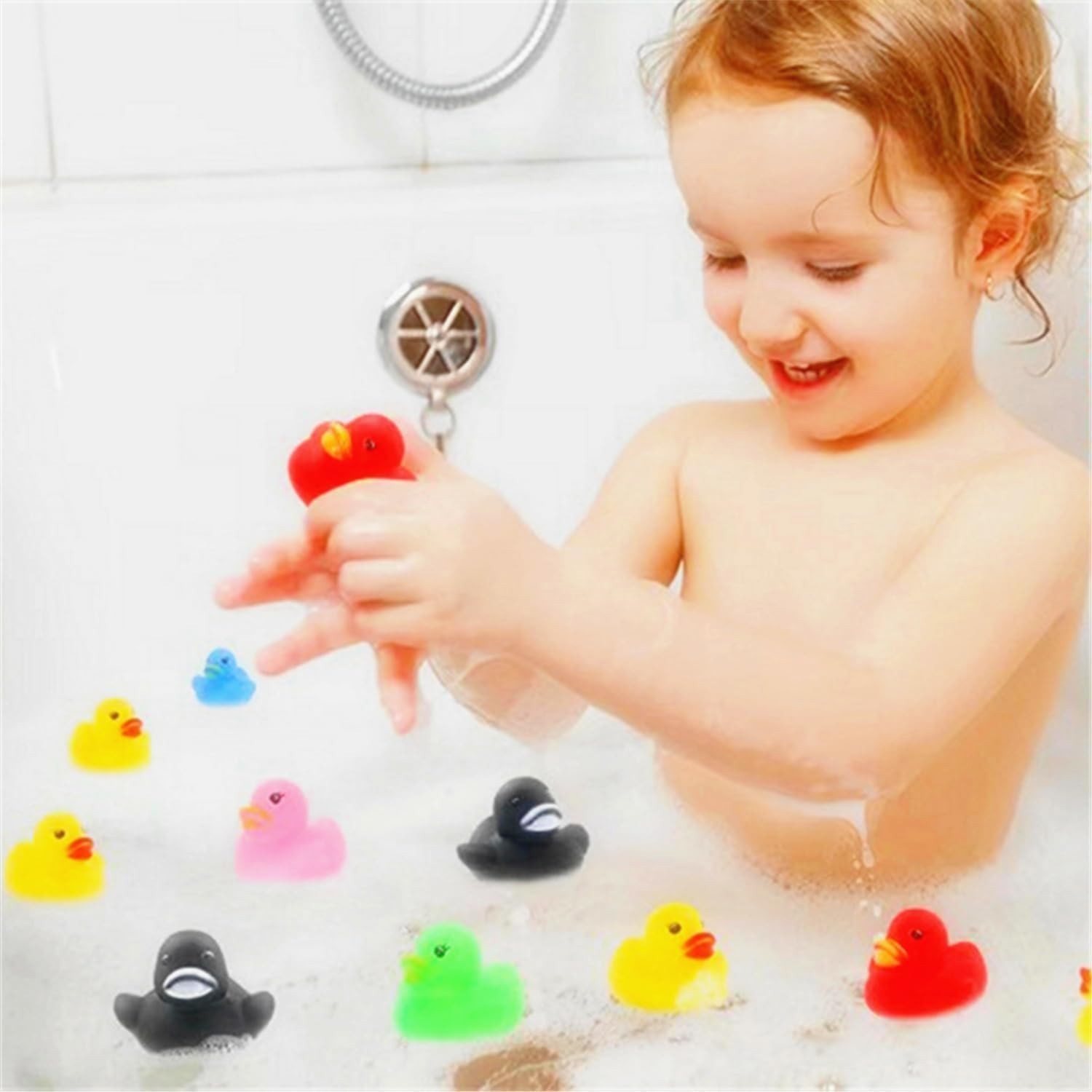 10Pcs Rubber Ducks in Bulk,Assortment Duckies for Jeep Ducking Floater Bath Toys