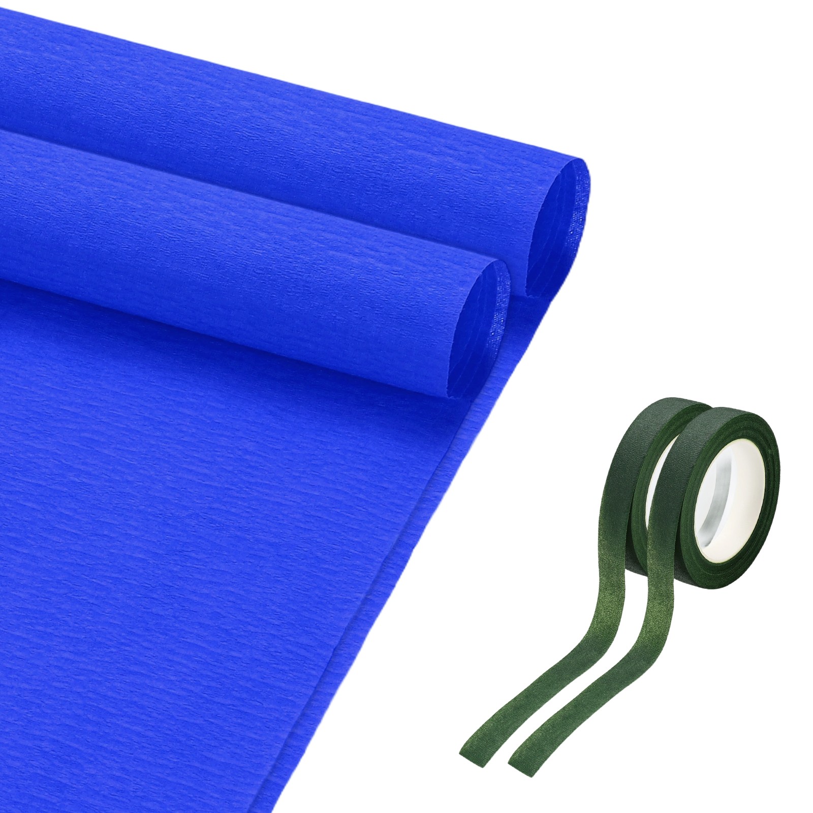 19.7″ Wide 3.3Ft Long Crepe Paper Roll for Making DIY(Dark Blue, 2pcs)