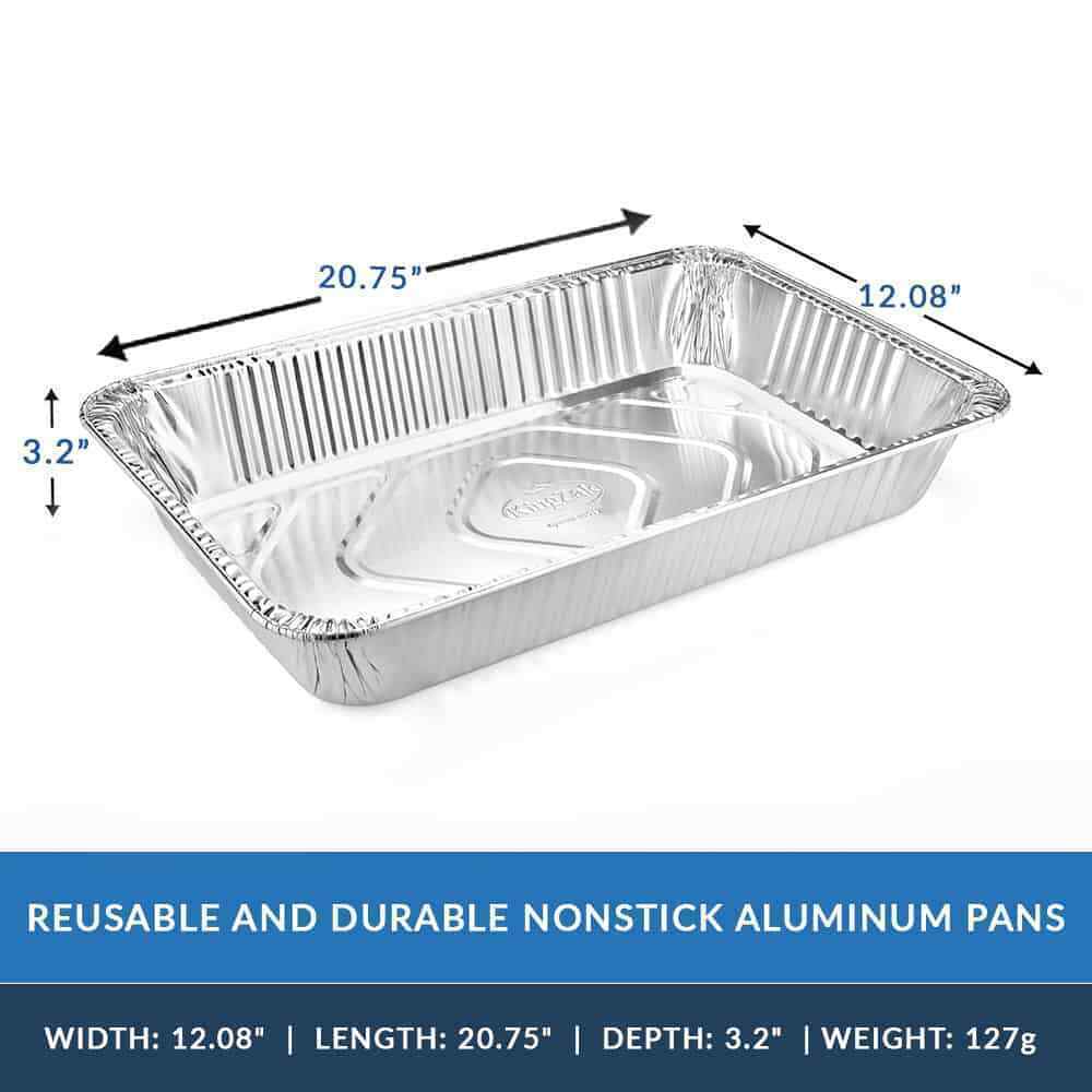 Durable & Disposable Full Size Deep Aluminum Foil Roasting & Steam Deep Pans