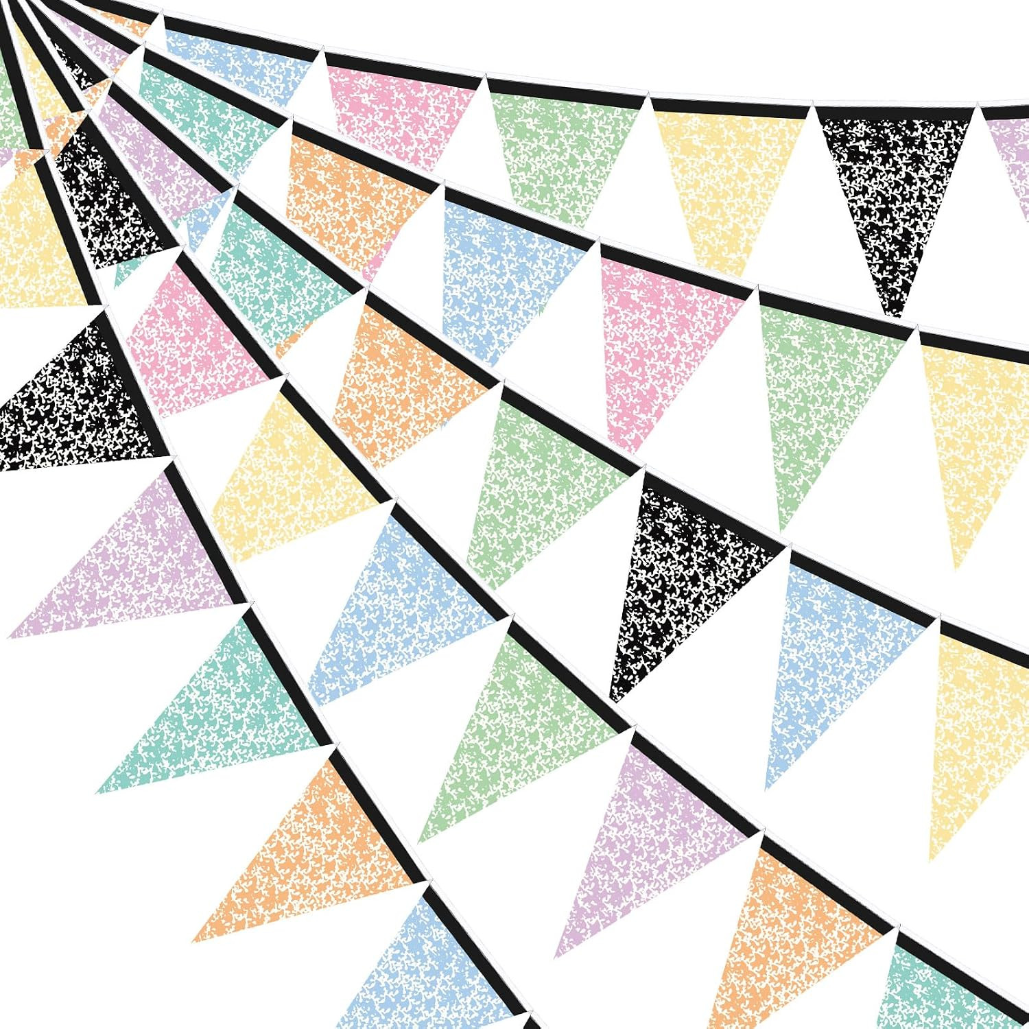 5 Pcs Composition Notebook Banner Pastel Pennant Banner Flags Classroom Decor Ba
