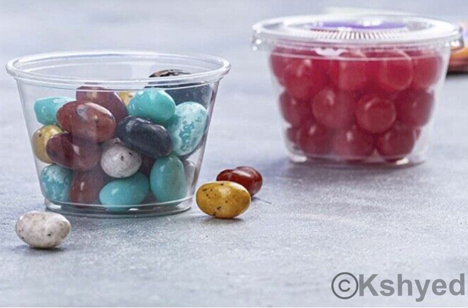 16 PCS Clear Shot Plastic Disposable Portion Cups With Lids In Bag 4 Oz – New