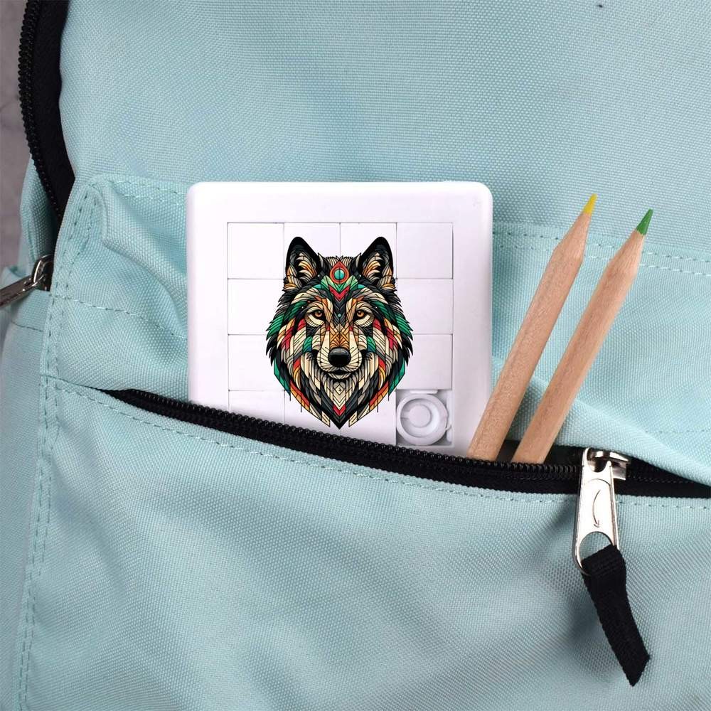‘Art Deco Wolf Portrait’ Sliding Puzzle (PZ00041657)