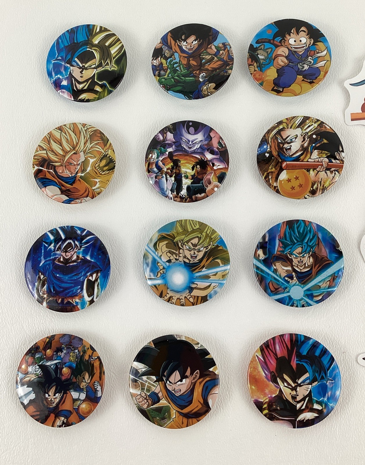 Dragon Ball Z Buttons Stickers Birthday Party Favors Lot Of 20+ New