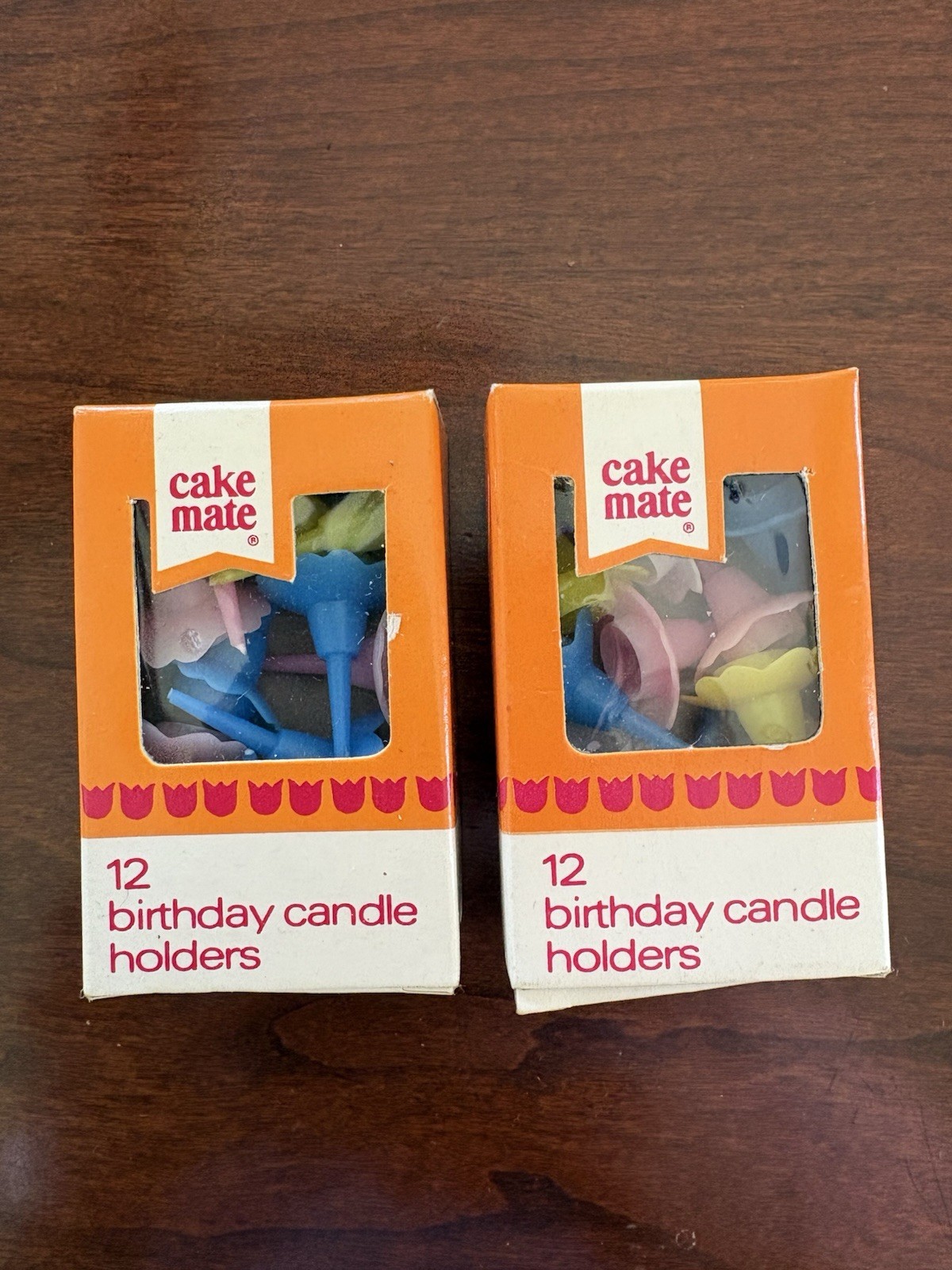 Lot Of Vintage Hand Dipped Birthday Candles And Candle Holders For Cake NEW