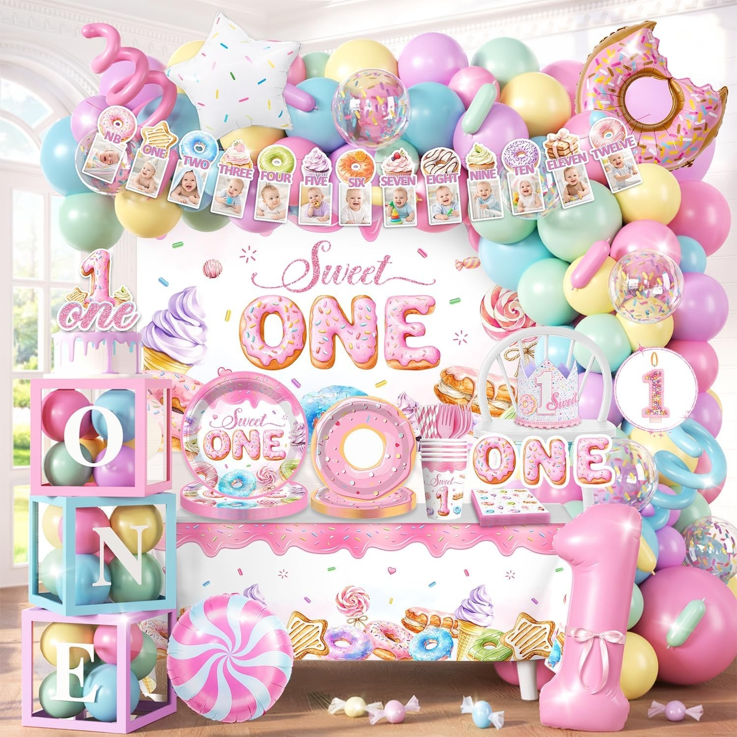 First Birthday “Sweet One” Party Decorations Set NEW