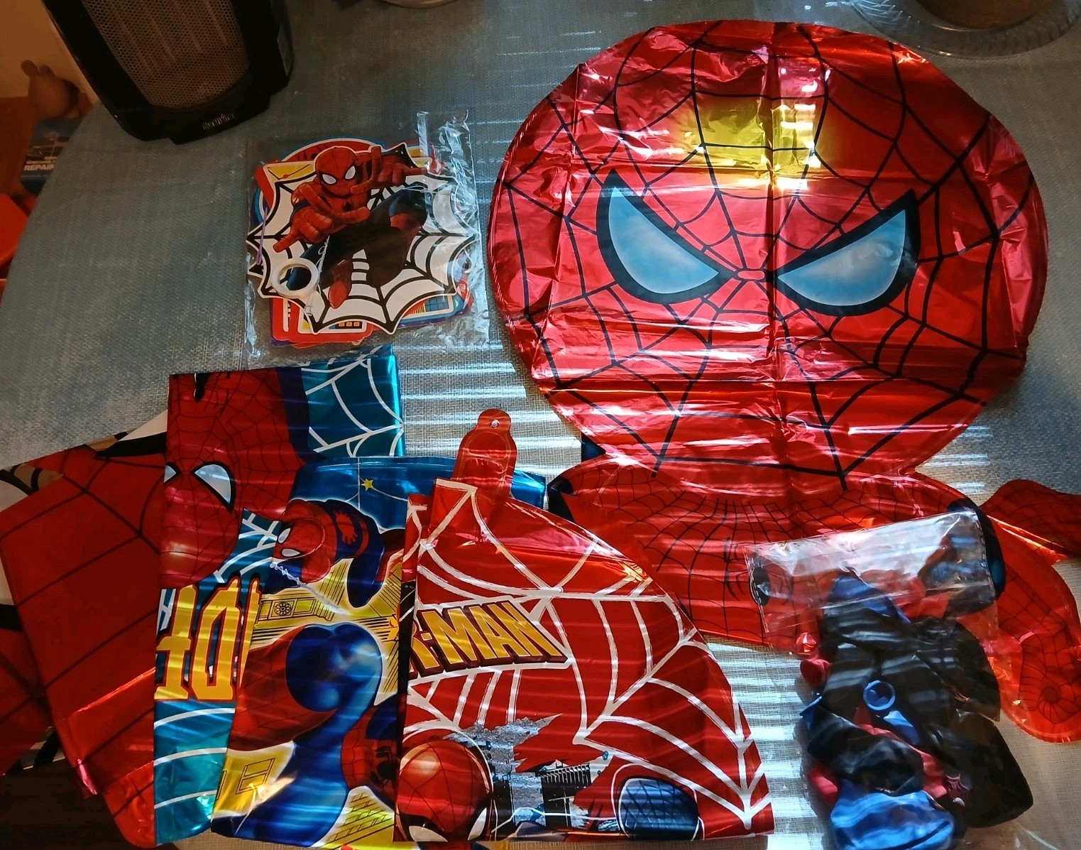 Spiderman Theme Happy Birthday Party Decoration 38 Pcs Balloons Letters Pics NEW