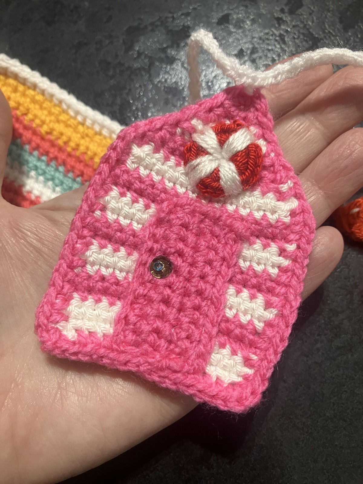 ⭐NEW Beach huts Starfish Hand Crochet Bunting Window camper SUMMER Gift
