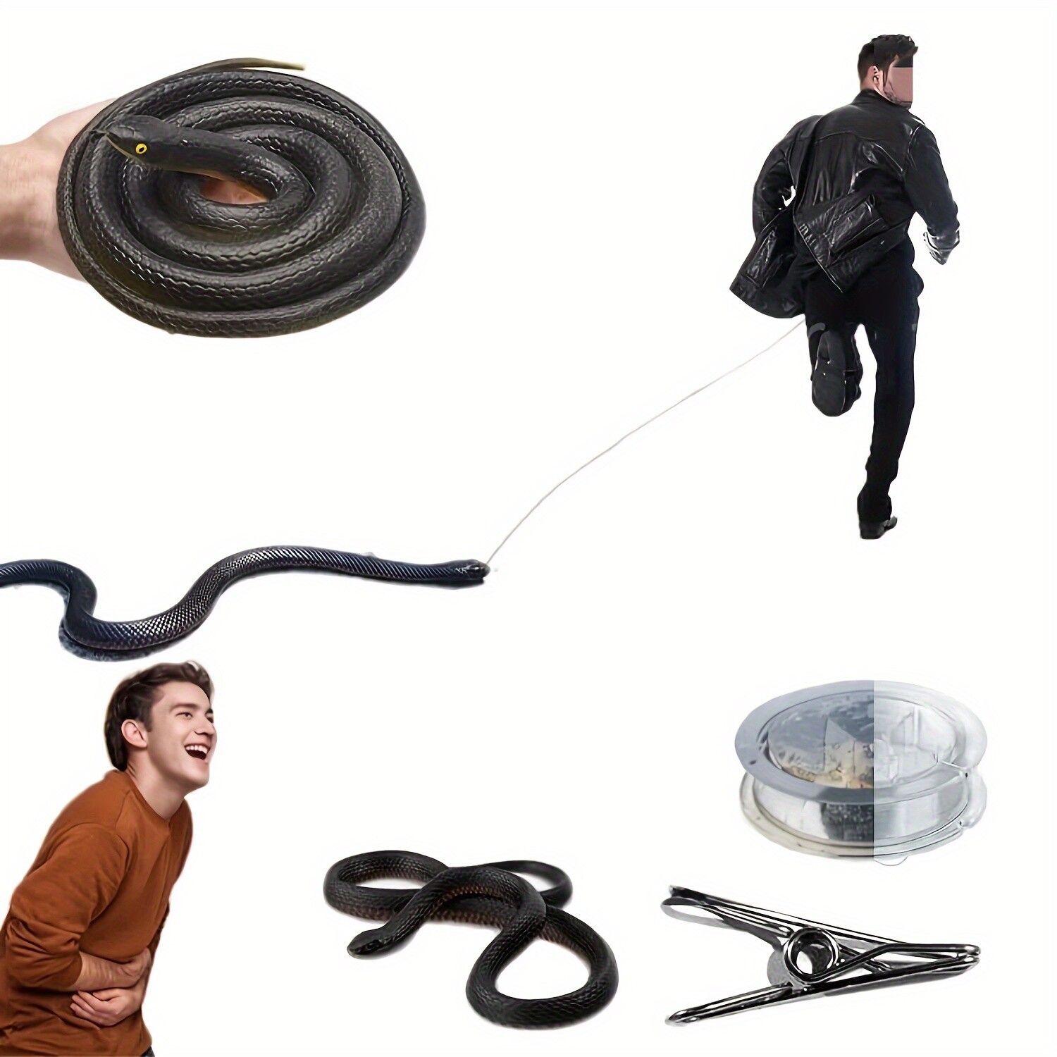 Fake Realistic Snake Lifelike Real Scary Rubber Toy Prank Party Joke For Garden