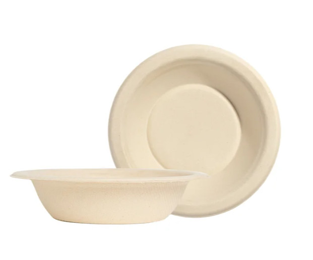 EcoSoul Compostable 16 oz Bowls Disposable Eco Friendly 400 Count Bulk Pack