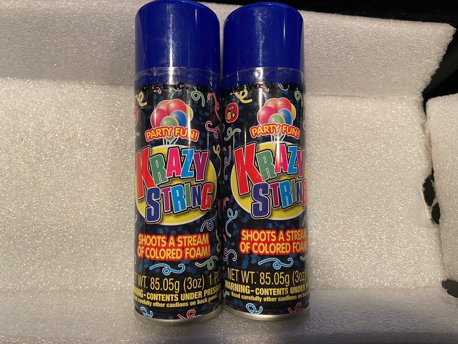 2 Blue Krazy String 3 oz Can Spray *NEW/Sealed* h1
