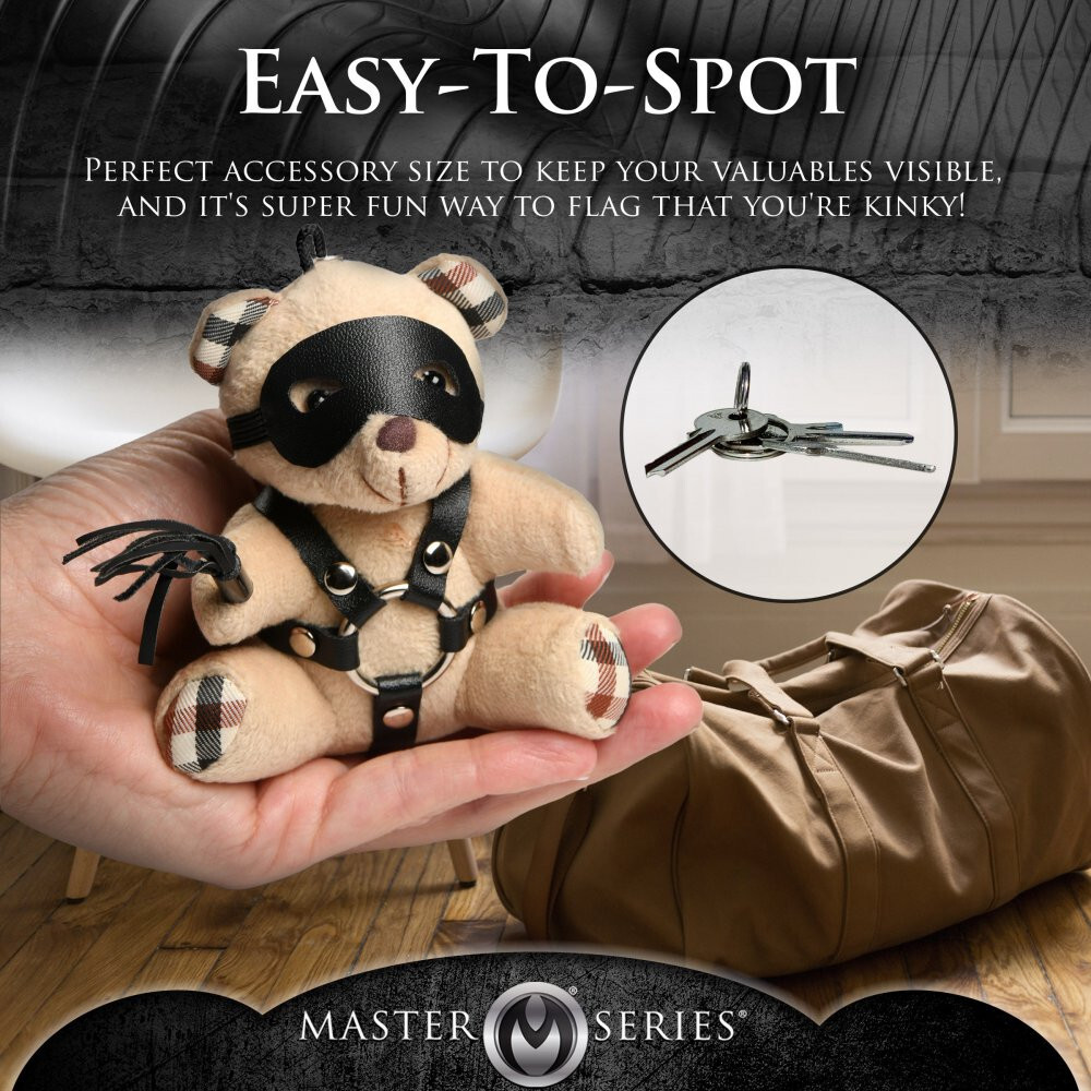 Master Series BDSM Teddy Bear Keychain – Bachelorette Party Favor Fun Gag Gift