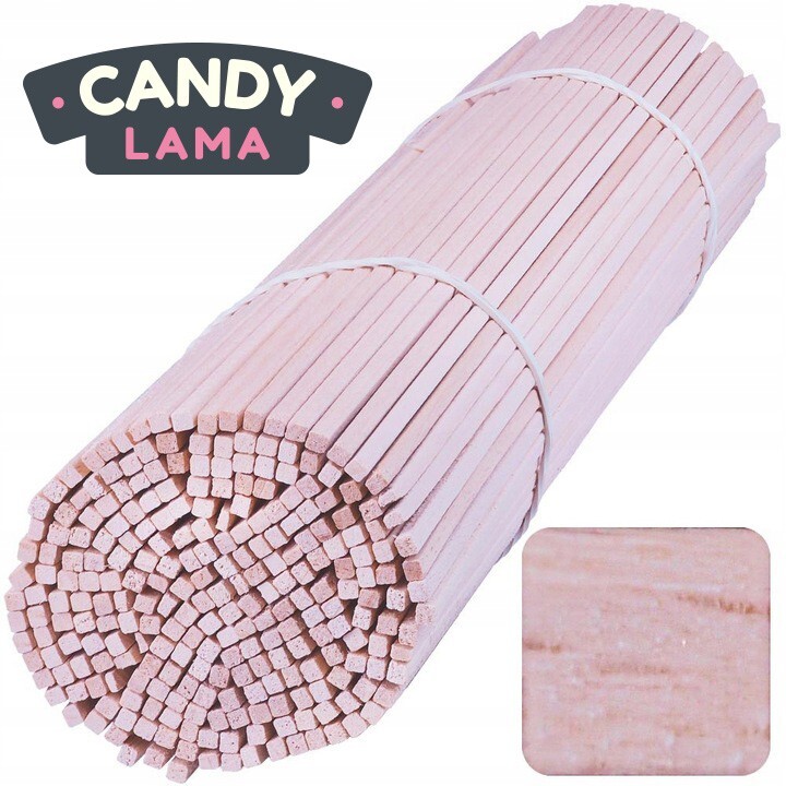 Cotton Candy High-Quality BEECH WOOD Square Sticks 11 inch/27cm 500 pcs