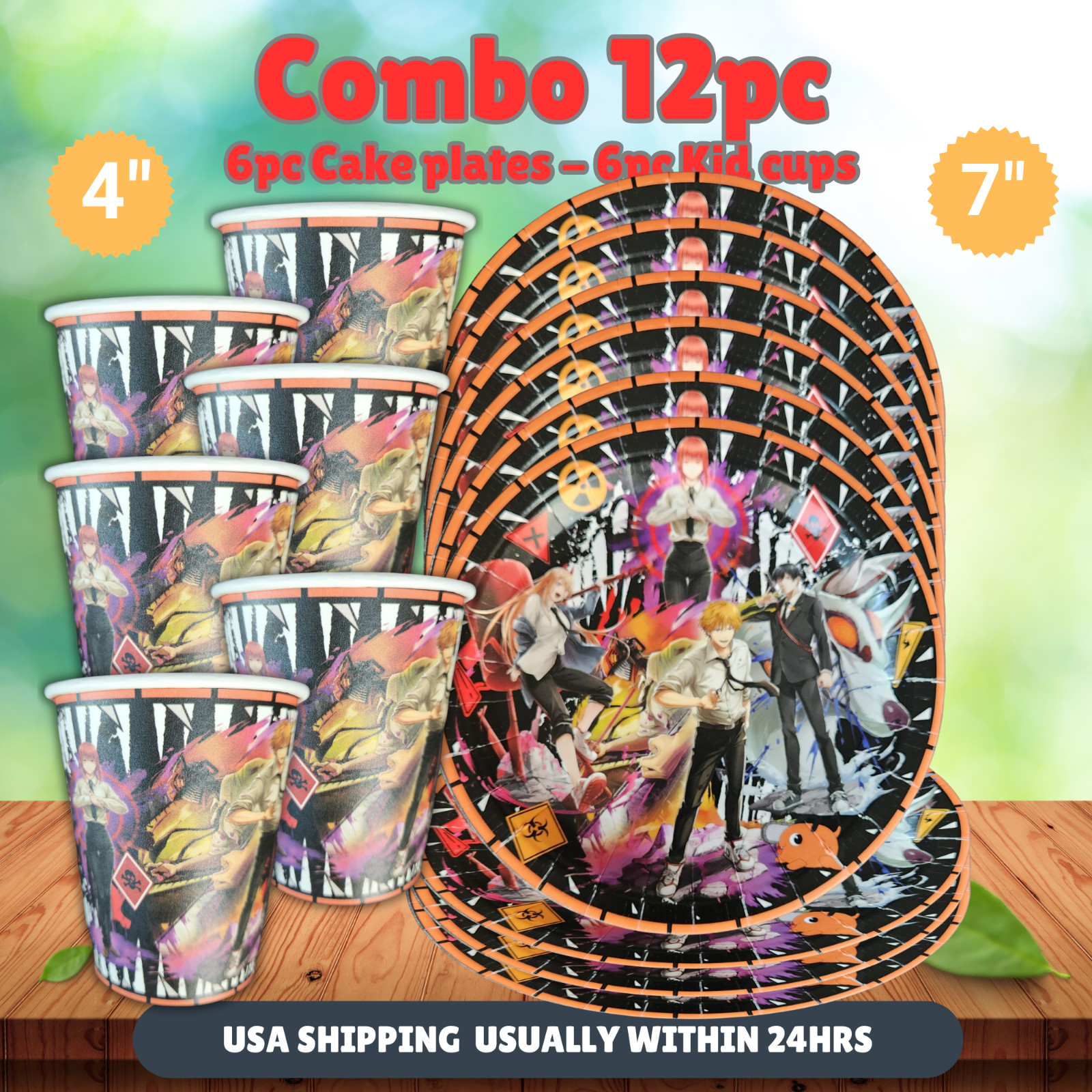 CHAINSAW MAN birthday party supplies favor centerpiece decoration event theme