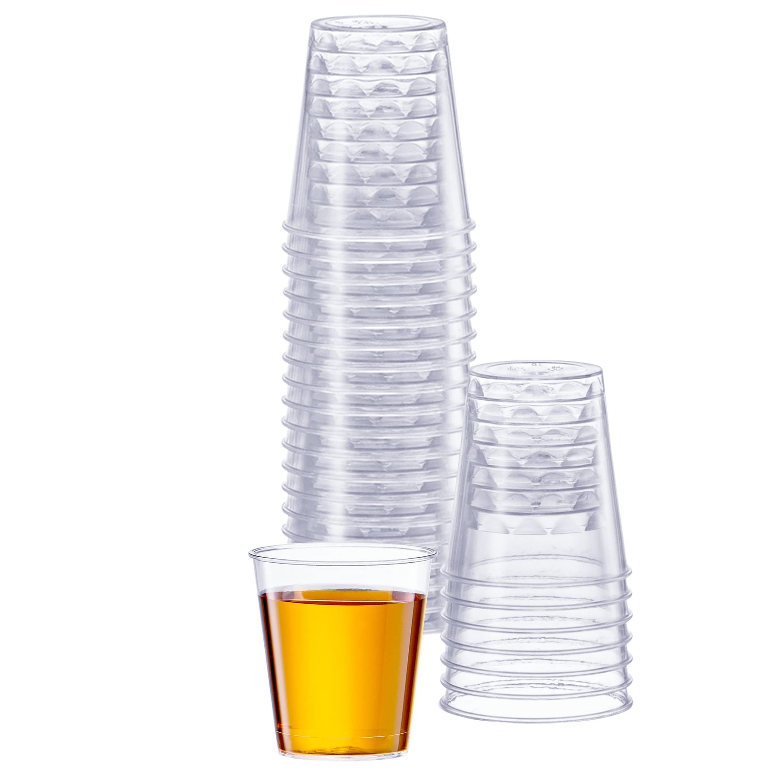 1 oz Clear Plastic Shot Cups [100 Count] Disposable Shot Glasses, BPA-Free, S…