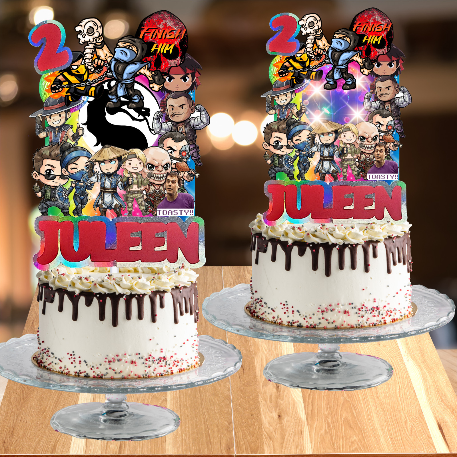 MORTAL KOMBAT cupcake birthday party supplies favor centerpiece decoration event