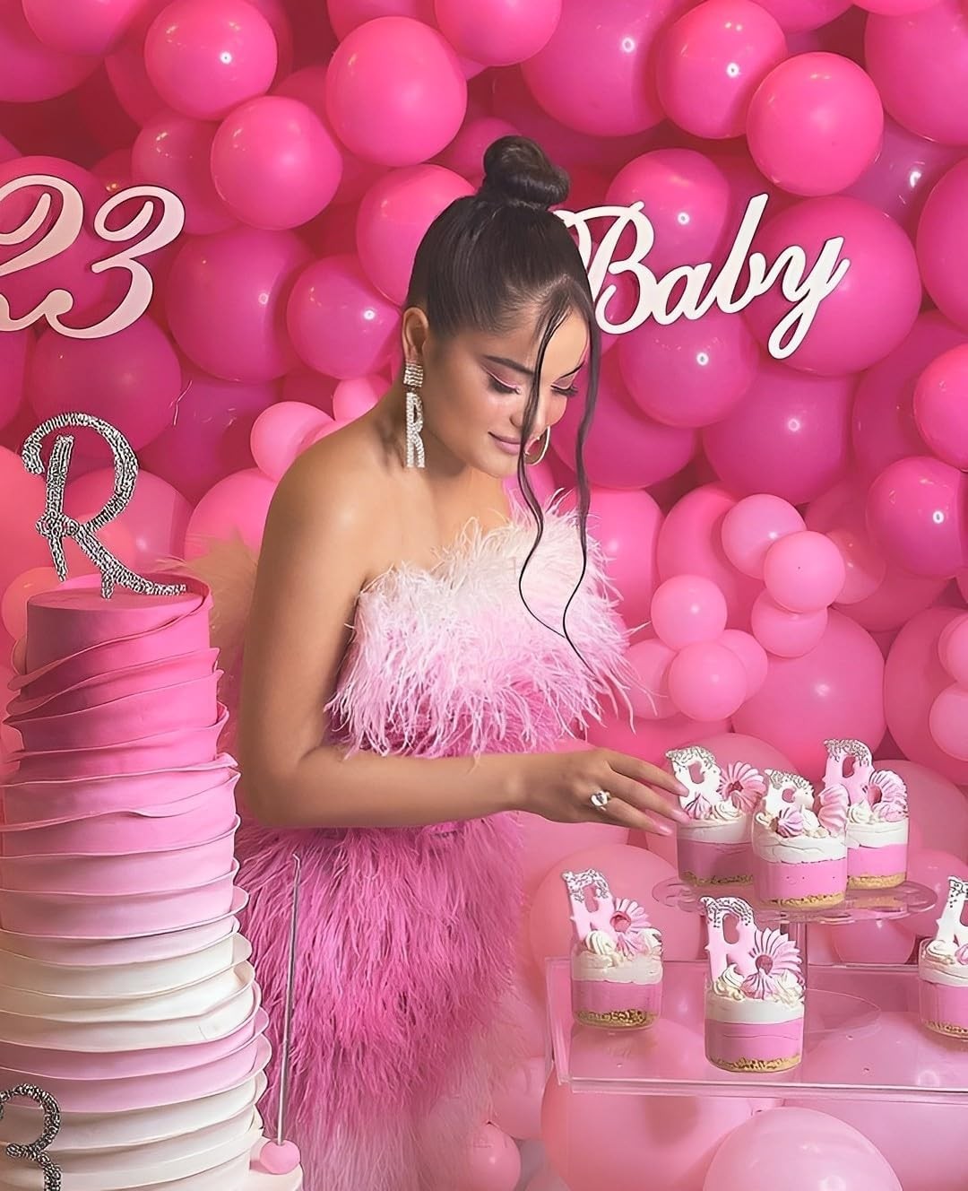 Pink Balloons Metallic Pink Balloon, 60Pcs 12Inch Chrome Deep Light Pearl Hot