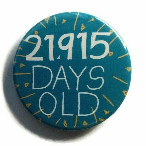 60 years old badge 60th birthday party gift ideas sixty sixtieth green age days