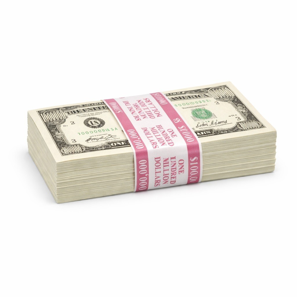 STACK OF 100 Million Dollar Bills BANDED -The Best ORIGINAL Million Dollar Bill