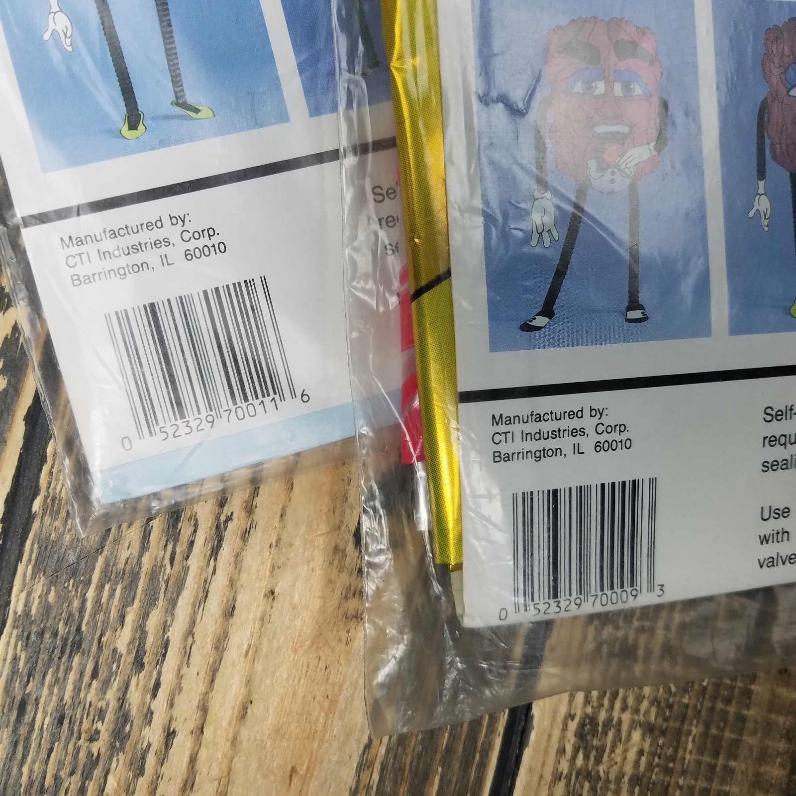 Vintage 1988 CTI Loony Balloons Tiny Goodbite California Raisins and Bananaman