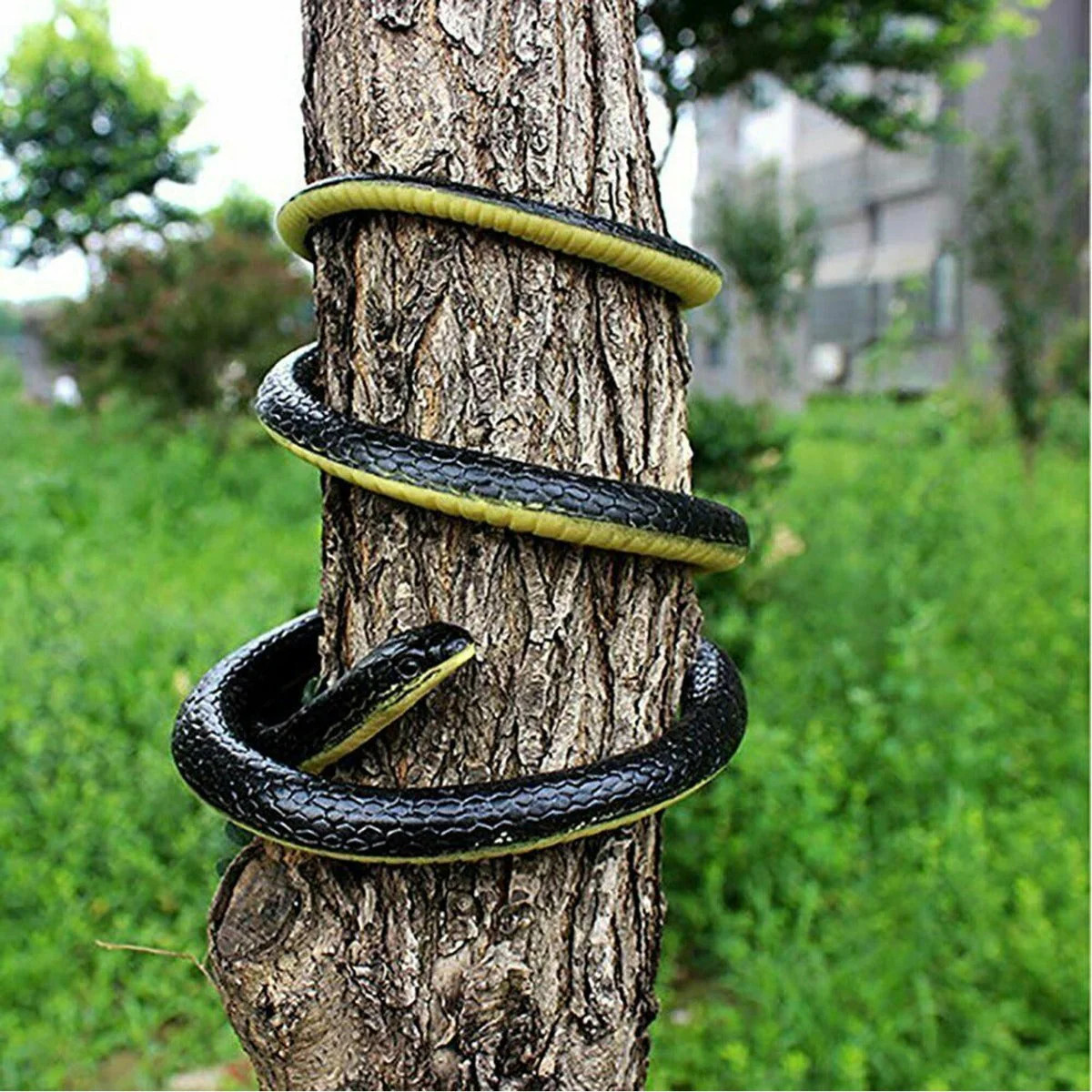 52 Inch Fake Realistic Snake for Kids Adults (Black)