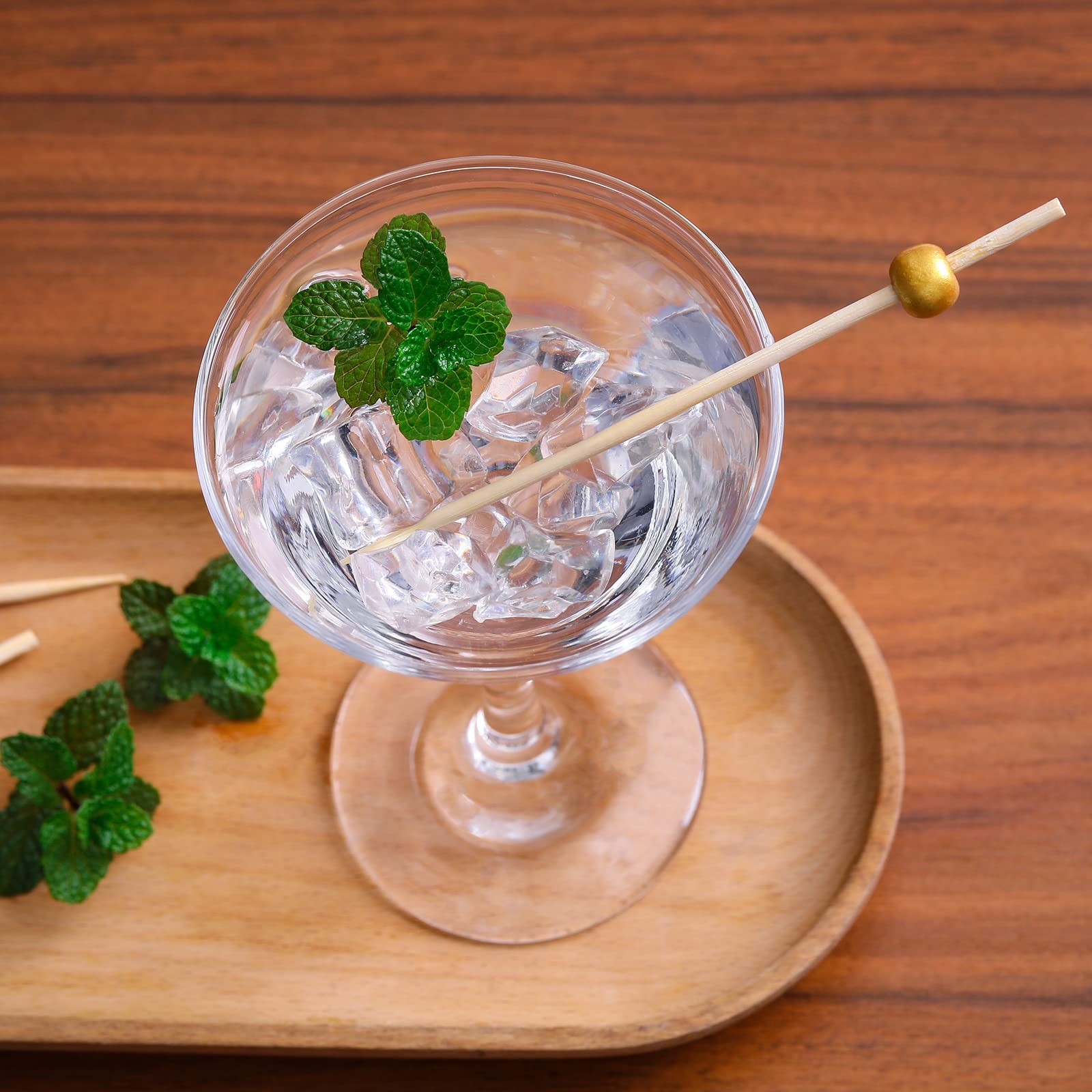 200 Pcs Cocktail Picks, 4.7 Inch Toothpicks for Appetizers, Bamboo Cocktail Stic