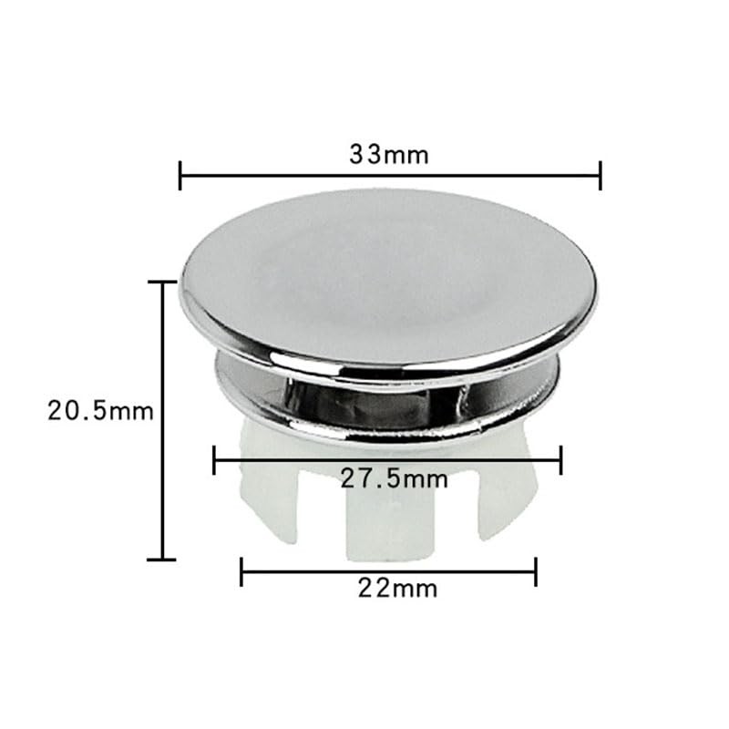 TAODAN 4PCS Bathroom Sink ABS Plastic Overflow Cover 1.29 Inch Diameter Washbasi