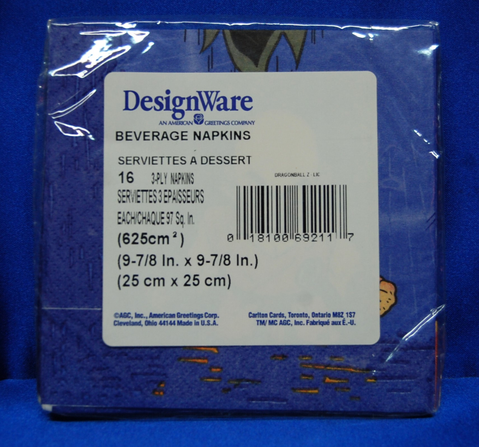 Dragon Ball Z Party Dessert Napkins DBZ Napkins NEXT DAY SHIP 16 ct