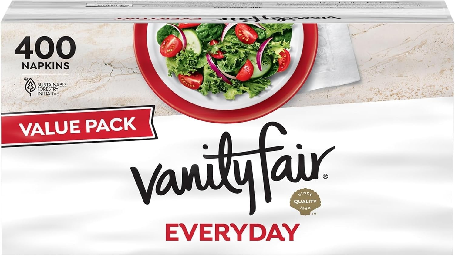 Elegant 400 Count Vanity Fair Napkins – Smooth, Absorbent for Family Gatherings