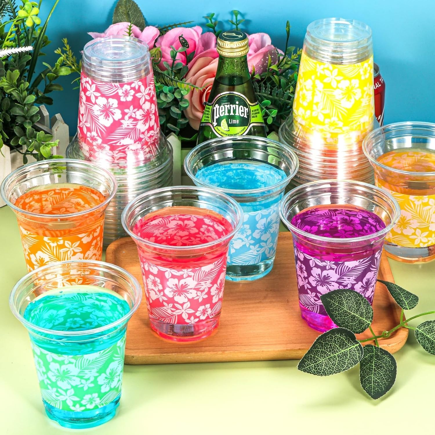 72-Pack 14oz Hawaiian-Themed Disposable Party Cups – Perfect for Any Occasion