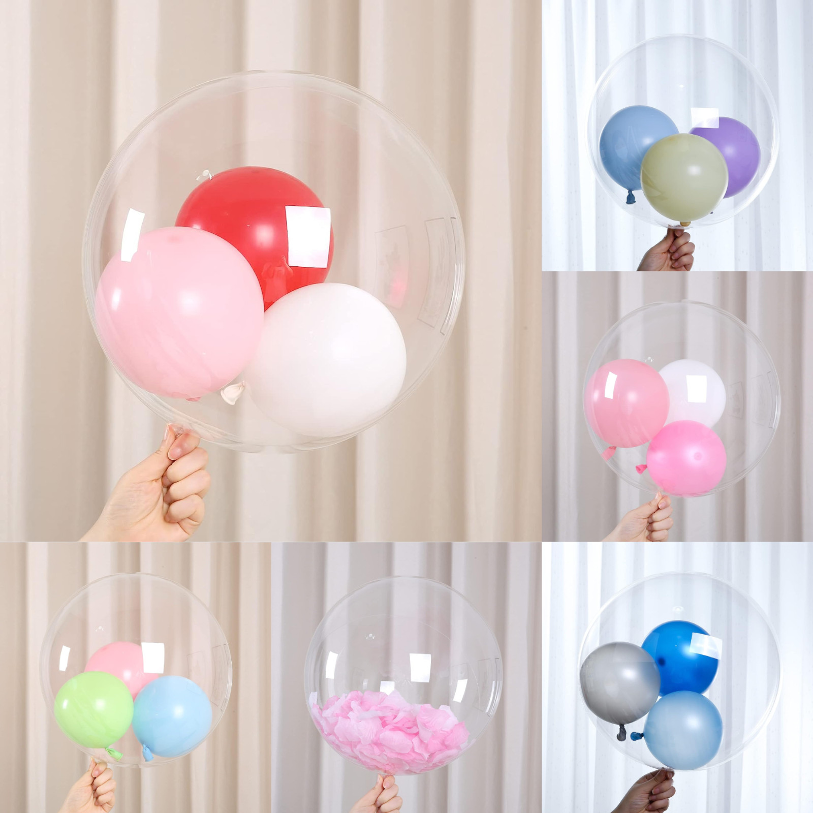 BOBO Balloons Bubble Clear Latex Balloons All Occasions Party Balloons Plain UK