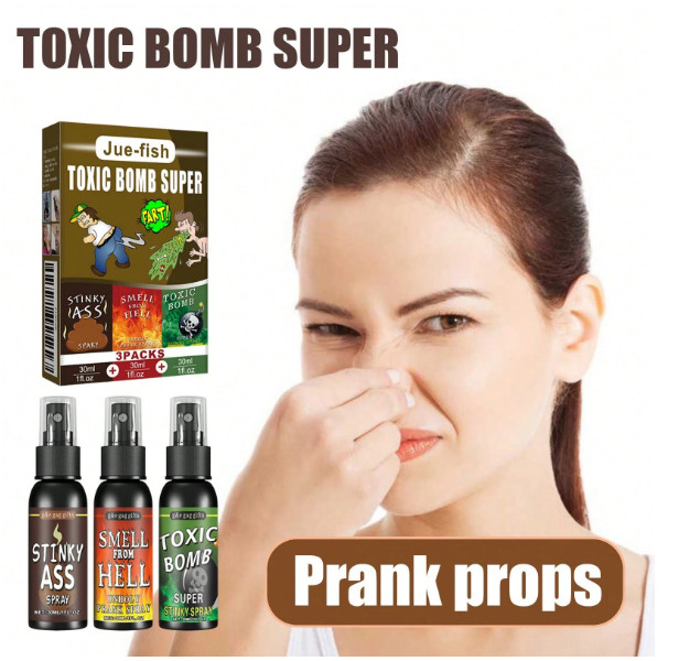 Extreme Stinky Toxic Bomb Super Fart Spray 30ml, Gag Gift Pack.