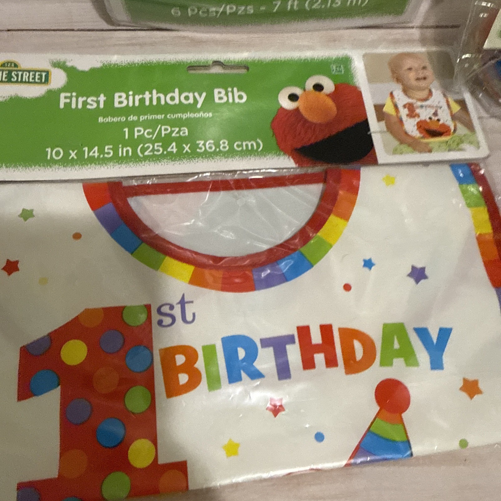 Elmo Turns One Sesame Street 1st Birthday Party Hats Bib And String Decorations