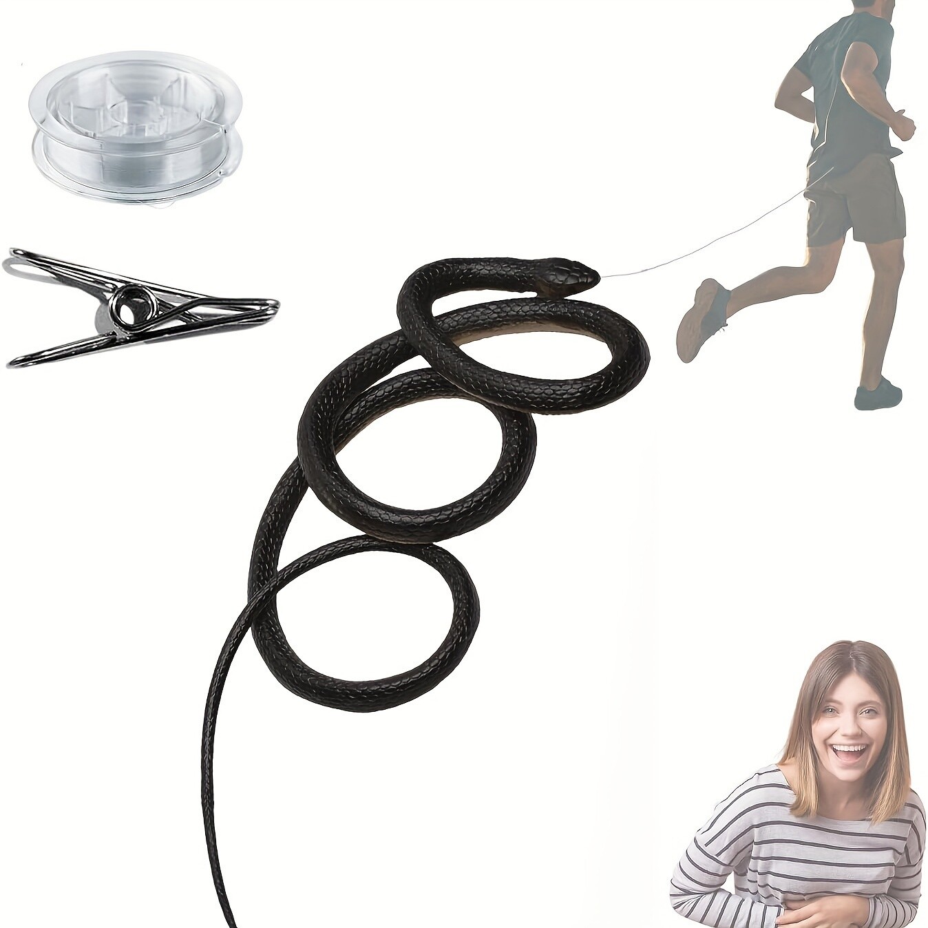 Fake Realistic Snake Lifelike Real Scary Rubber Toy Prank Party Joke For Garden