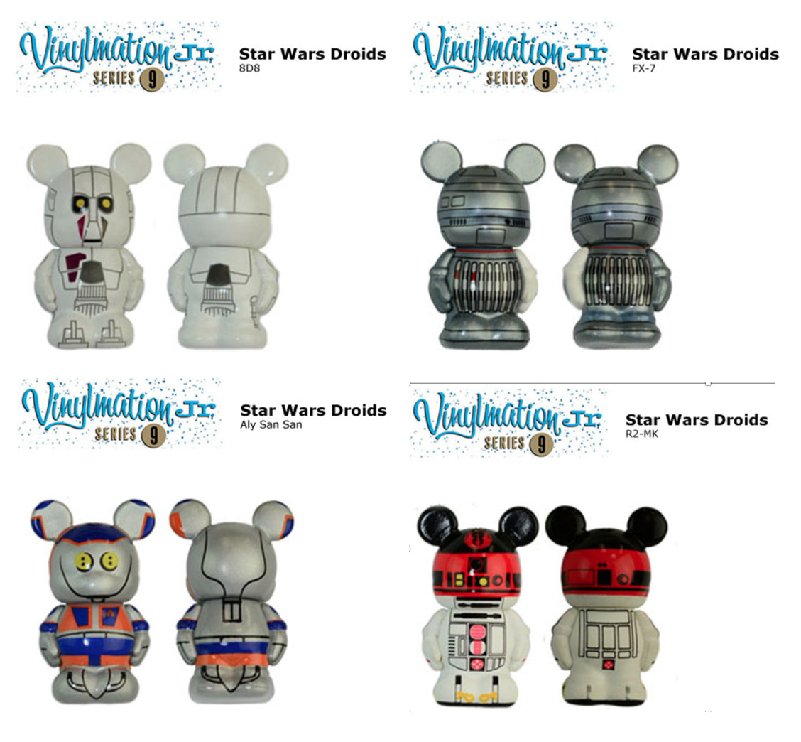 4x Disney Park Authentic Party Favors Star Wars Droid Toy+Keychain Sealed Mickey