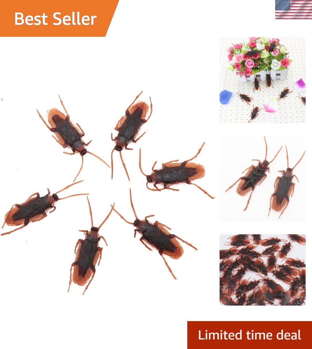 30 Lifelike Cockroach Prank Toys – Scary Fun for August Fools’ & Halloween