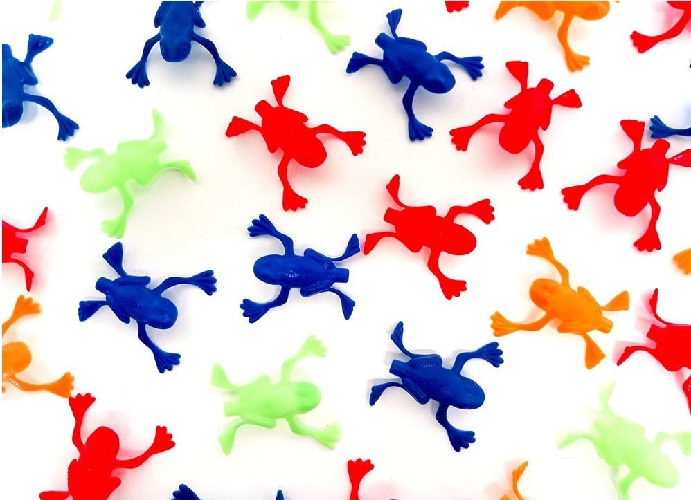 Multicolored Leaping Frogs Party Favors (144 Piece Party Pack)