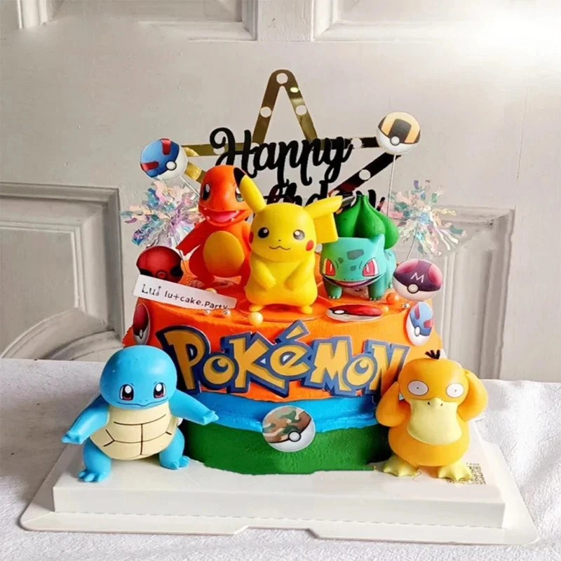 15Pcs Pokemon Cake Topper Set Pikachu Anime Party Birthday Decor Free Ship USA
