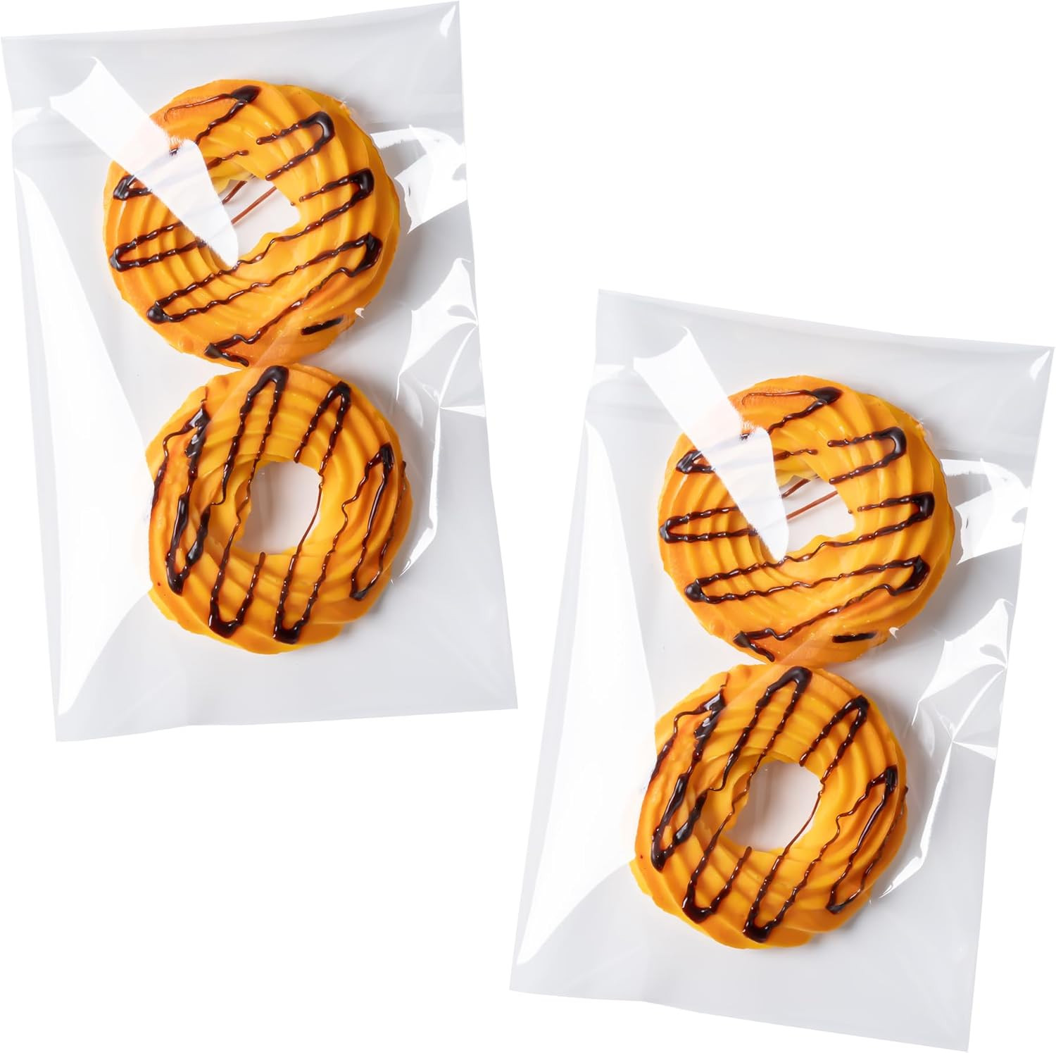 Clear Self Sealing Cellophane Bags, 200 Pcs 4X6 Inches Cookie Bags Resealable Ce
