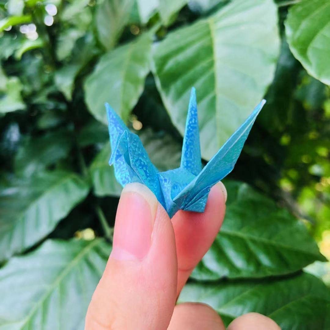 100Pcs Iridescent Premade Origami Birds Cranes Folded 1000 Japanese Cranes Mo…
